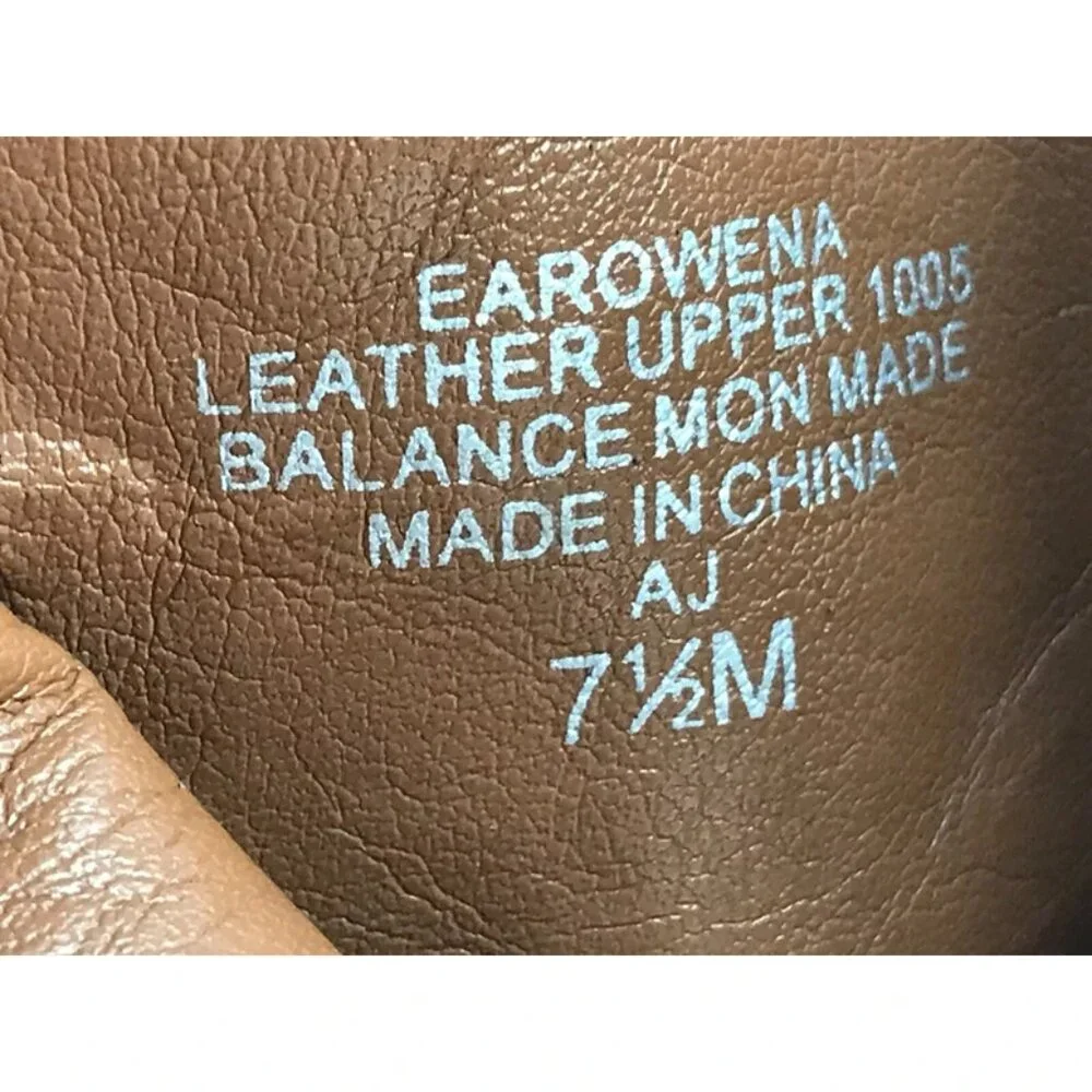 Enzo Angiolini Womens‎ Brown Leather Side Zipper Western Booties Size US 7.5 M